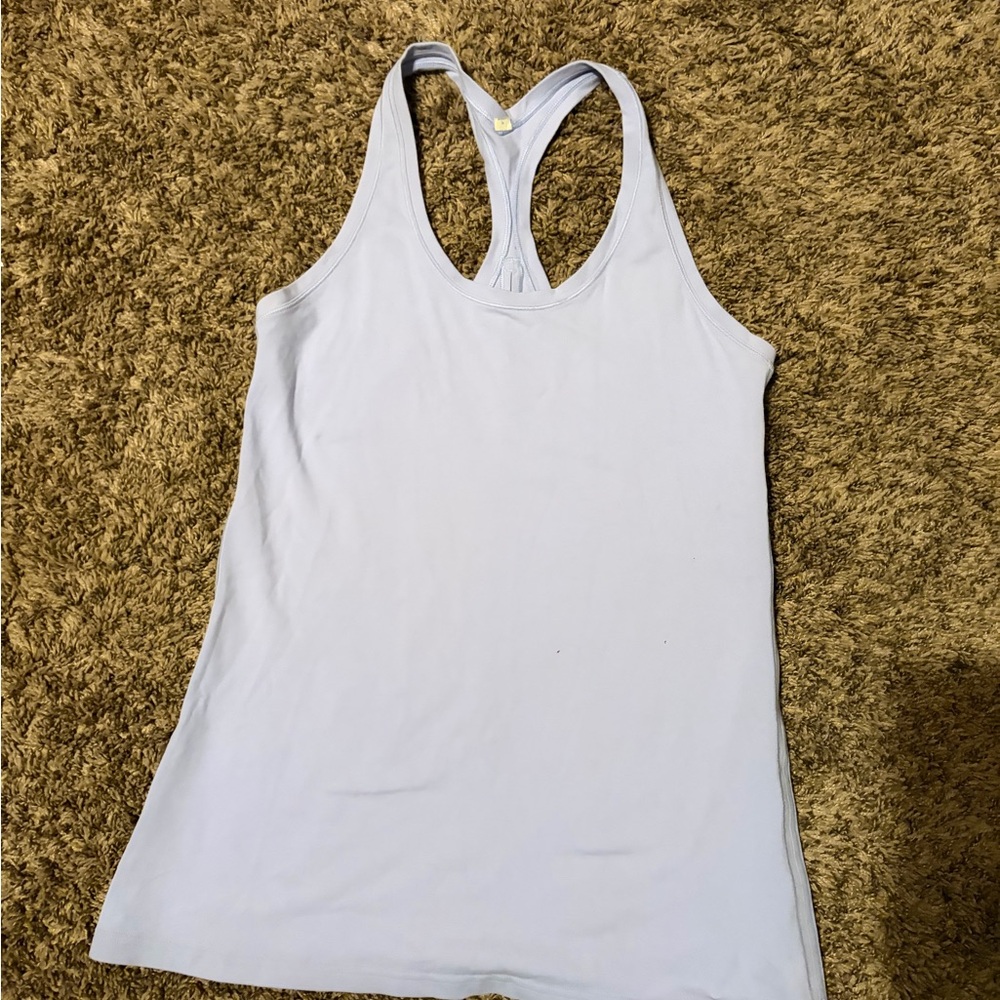 Women's light blue Lululemon Racerback Workout Tank Top
